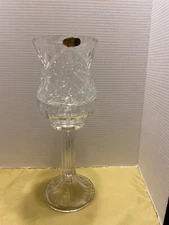Julia Crystal Two Piece Candle Holder; Multiple Use/Candle or Candy Dish.