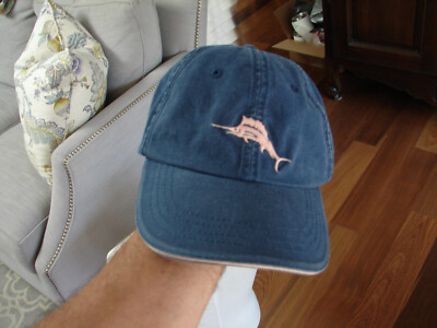 Tommy Bahama RELAX Adjustable Strap Denim / Tan Hat Cap Golf Vacation Mai Tai
