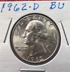 1962 D Washington Quarter BU 90% Silver 25c
