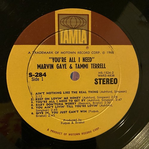 MARVIN GAYE & TAMMI TERRELL You're All I Need - 1968 1st Press Tamla LP TOP COPY - Picture 4 of 4