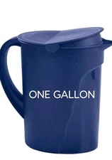 Tupperware Impressions Rocker Top 1gal Pitcher Navy Blue  9.75" Tall New BPA FRE