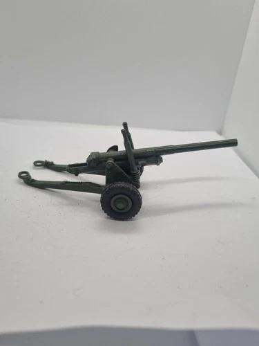 ORIGINAL VINTAGE DINKY TOYS 692 MILITARY ARMY 5.5 MEDIUM GUN DIECAST MODEL