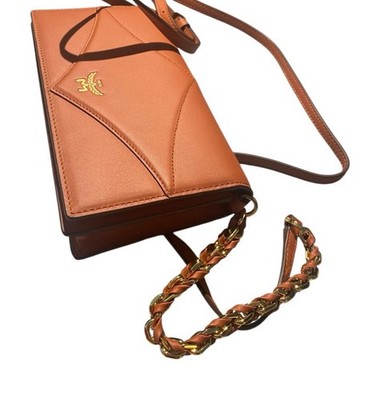 MCM Women s Brown Shoulder Bag Gold Chain Strap Dust Bag Box