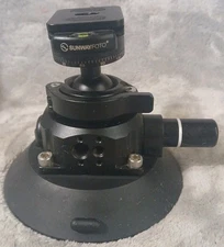 SUNWAYFOTO BS-01 Suction Mount Ballhead Camera Phone Holder Inc. Plate PT-37
