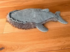 Jellycat Large Wiley Whale Blue Corduroy Plush, Rare & Retired. VGC