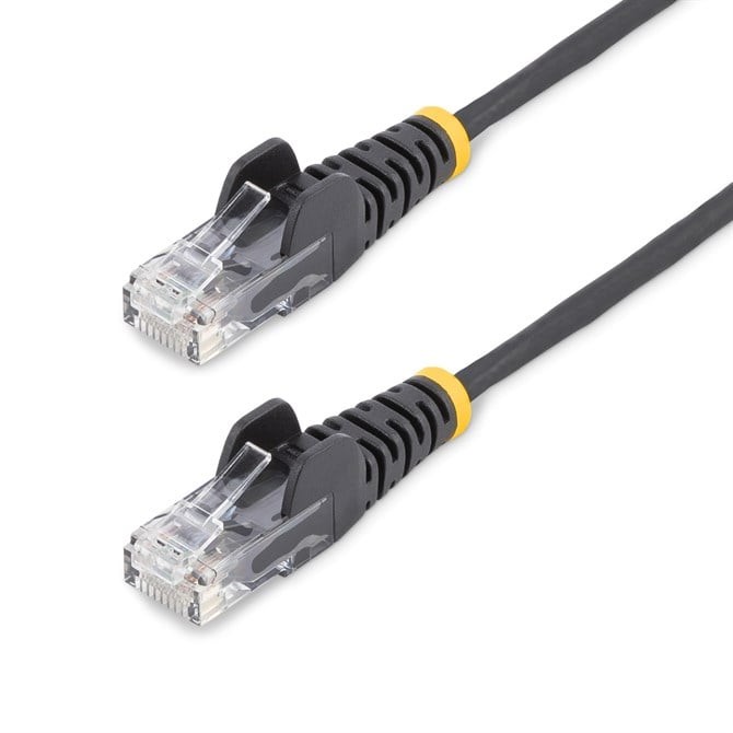 StarTech.com 7m Black Slim CAT6 Ethernet Cable Snagless 100W PoE UTP LSZH 28AWG