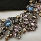 Vintage Eye Candy LA Sloane Crystal Flower Collar Statement Necklace Gold Tone — photo 6