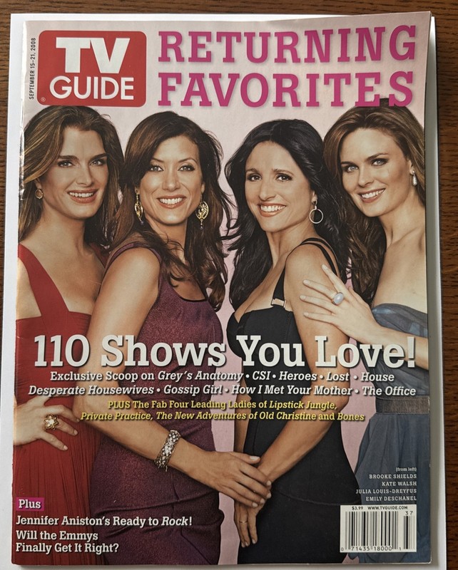 TV GUIDE NEWSSTAND EDITION 2008 September 15-21st JULIA LOUIS-DREYFUS KATE WALSH