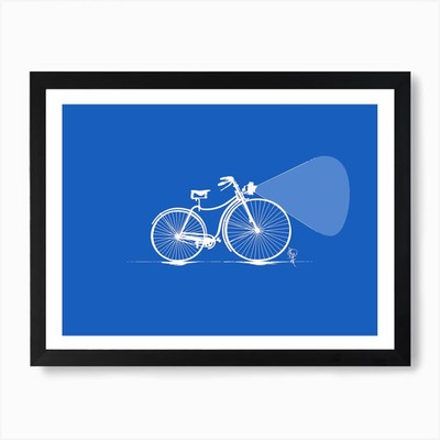 Get On Your Bike 2 Kunstdruck gerahmt Wandbild Poster Leinwanddruck Bild