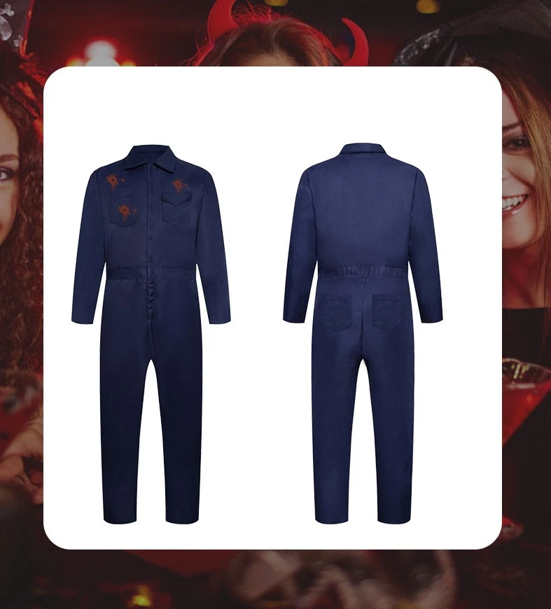Xcoser Niños Disfraz de Halloween Adulto Michael Myers Juegos con disfraces Halloween Fiesta Conjunto Foto 2 de 4
