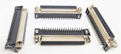 DB37 Female Right Angle PCB Mount Connector 6-Pack D-Sub 37-Pin DR37F