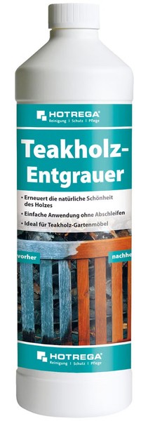 Hotrega Teakholz-Entgrauer 1 Liter Flasche (Konzentrat)-image