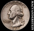 1957-D Silver Washington Quarter-Scarce Better Date No Reserve #i2895