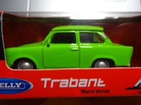 Trabant Trabbi 601 1/60 Ca. 7,6Cm Mit RüCkzugmotor GrüN Oldtimer Modelauto