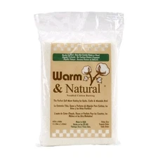 Warm & Natural Cotton Needled Batting Baby Size 45" X 60" Quiting Crafts 