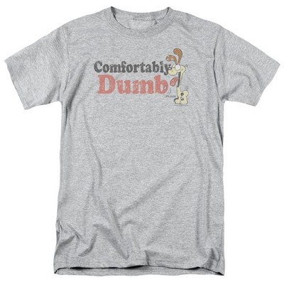 Garfield - Comfortably Dumb - Adult Unisex Short Sleeve T-Shirt - Gray
