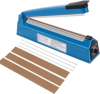 12 Inch Impulse Heat Sealer Machine, Cookie Bag Sealer for Plastic Mylar PE PP