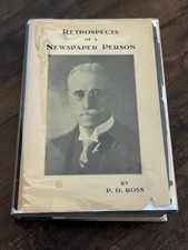 RARE 1931 Philip Dansken P.D. Ross NHL Hockey Hall of Fame Autographed Book
