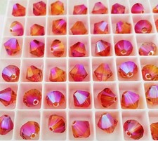 Swarovski 5328 8mm bicone beads, Fireopal Shimmer 2X 8pcs Limited Edition