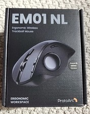 ProtoArc EM01 NL Ergonomic Bluetooth Wireless Trackball Computer Mouse