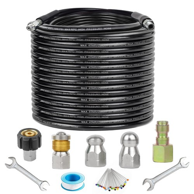 #ad Sewer Jetter Kit for Pressure WasherSewer Jetter Nozzles KitDrain Cleaning ... $56.35