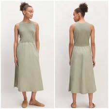Everlane The Supima High-Neck Riviera Dress Sage Green (Size XS)