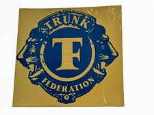 Trunk Federation Vintage 1960s Blue & Gold Logo Sticker Decal Tower Records