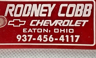 Vintage Rodney Cobb Chevrolet Eaton Ohio Keychain MBA5