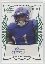 2021 Leaf Trinity Portraits Green Spectrum 16/25 Pooka Williams Jr Auto 0b5