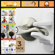 Child Safety Door Lever Lock Set - 3 Pack, Easy Install, One-Hand Operation, Dur