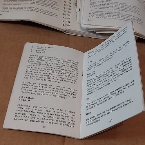 Psion 2 Organiser Power Connector and Booklets for Comms Link, Spreadsheet - 第 11/13 張圖片