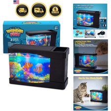 Artificial Fish Tank Virtual Ocean Toy in Motion Lamp - Mini Office Desk Aqua...
