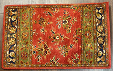 Hand Tufted Wool Area Rug 27x45 Floral Orient...
