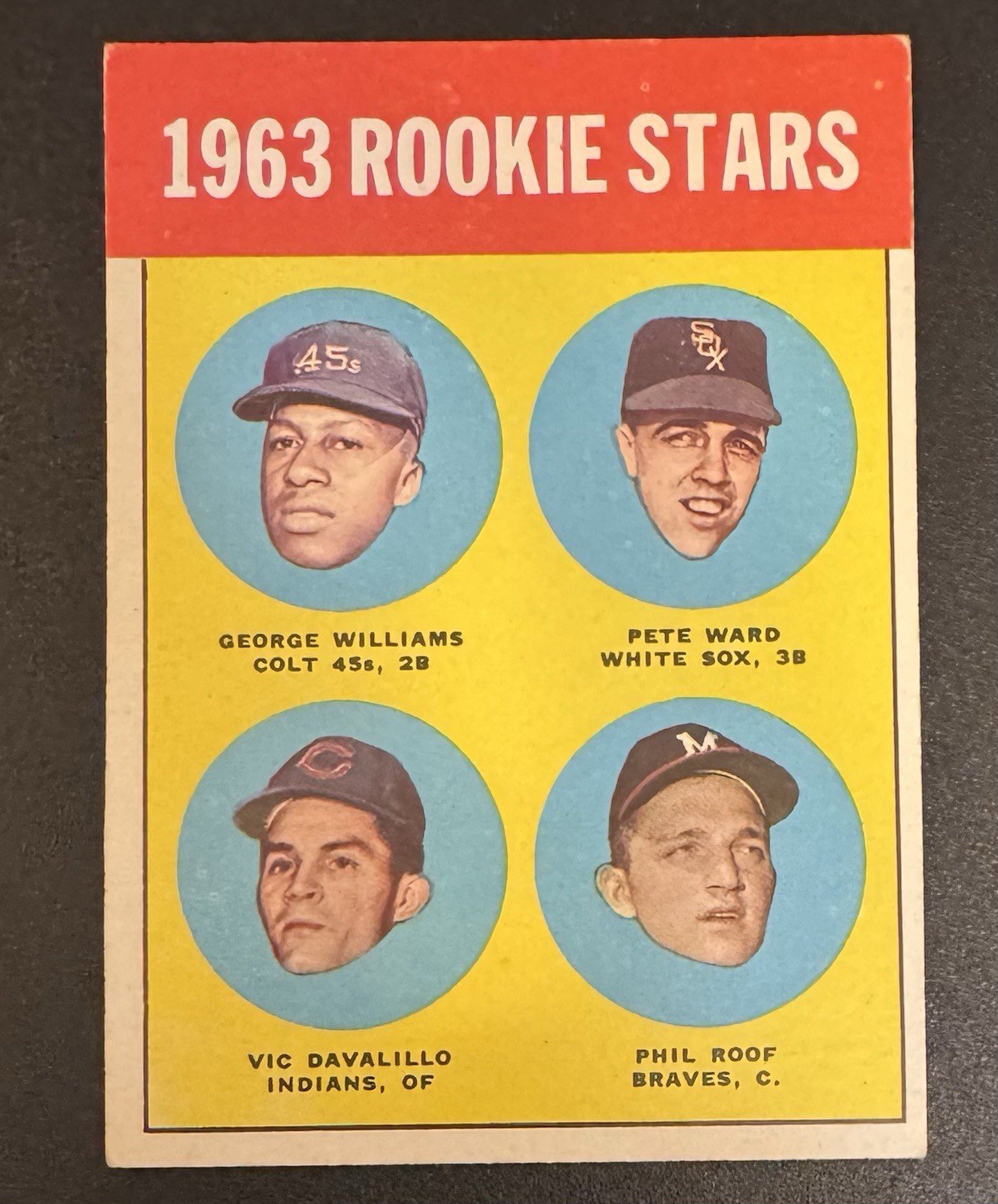 Pete Ward & Vic Davalillo 1963 Topps Rookie Stars #324 - Chicago White Sox