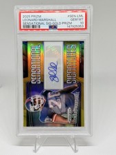 2025 Panini Prizm Sensational Signatures Leonard Marshall Gold /10 PSA 10 POP 1