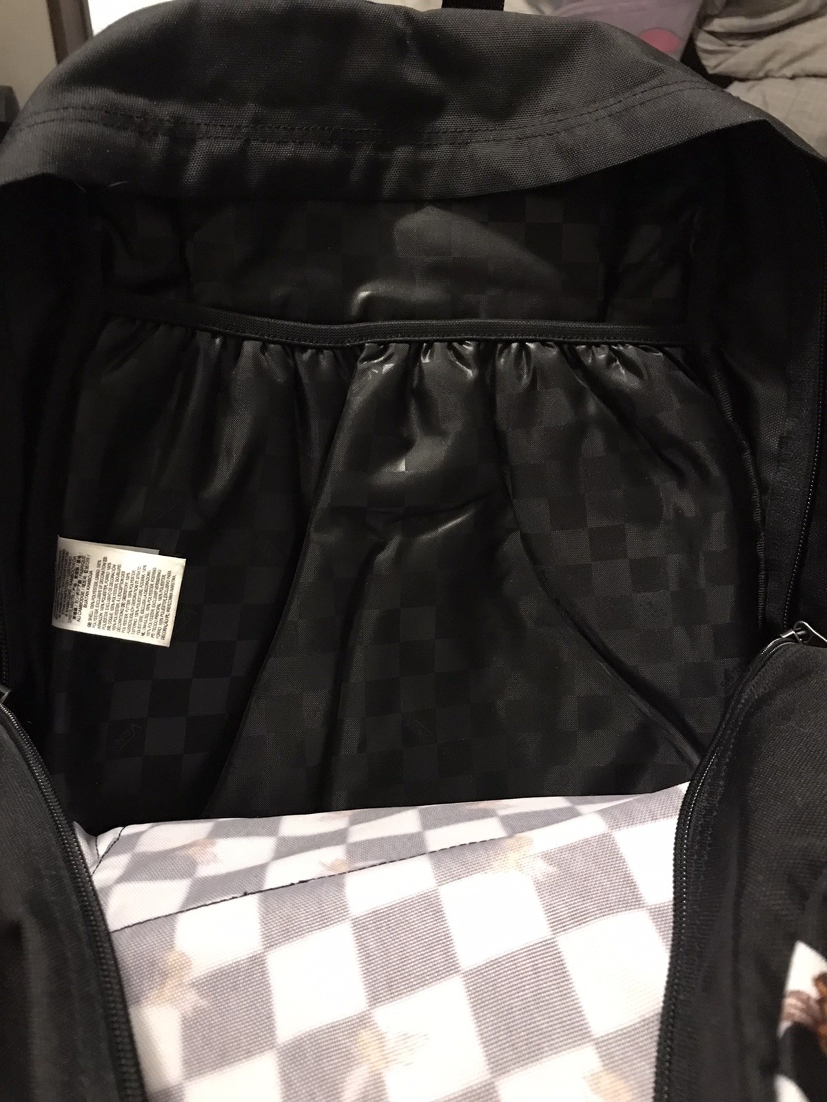 Vans Bee Backpack Bag Adjustable Straps Black Whi… - image 6