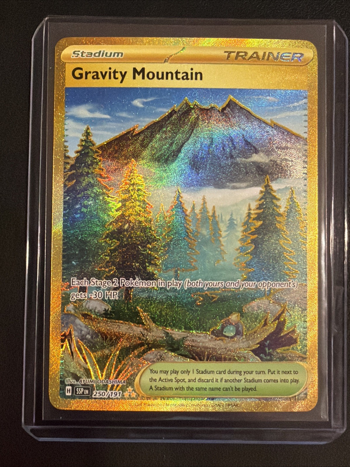Gravity Mountain, Pokémon Near Mint, Surging Sparks, Hyper Rare, 250/191