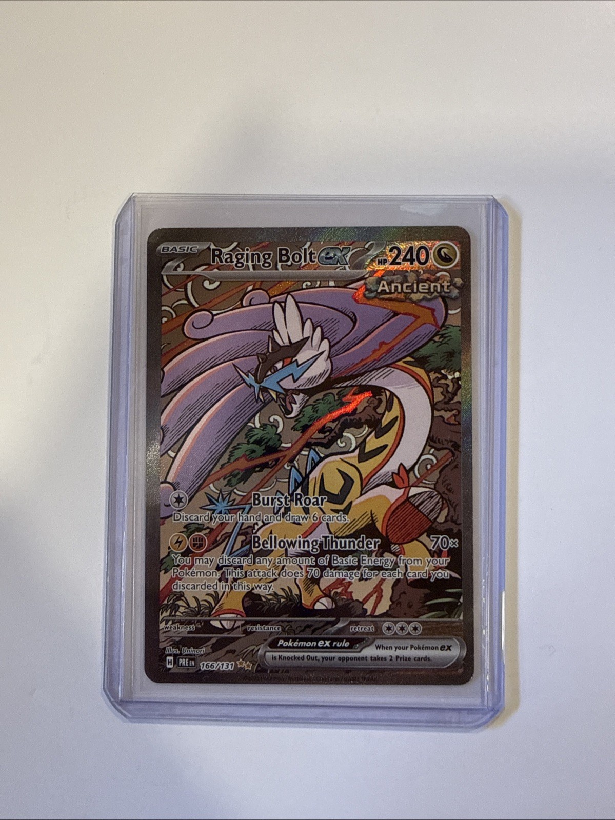 Raging Bolt EX 166/131 Sv: Prismatic Evolutions Holo Full Art