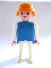 Vintage, Geobra, PLAYMOBIL,  Figure, 1974, Figure, Adult, Blue Shirt (L6)