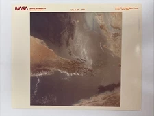 NASA STS 4 Shuttle Columbia View of Emirates and Iran Red Numbered Press Photo