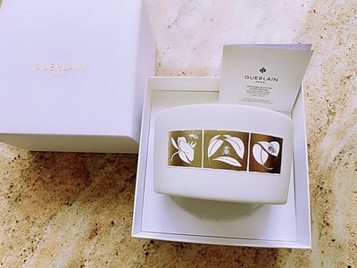 GUERLAIN  3 Docht-Kerze 400 Gr. WHITE ORCHID in Limoges Porzellan in OVP