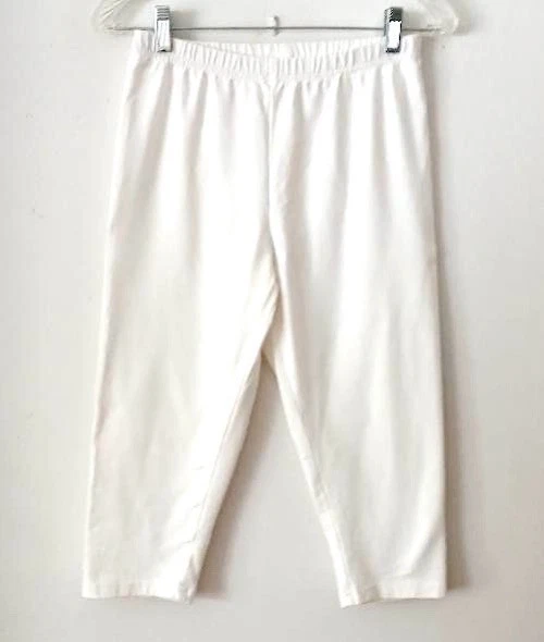 FLAX Womens Capri Pants SMALL White, Stretch Knit (Made in USA) NEW
Opens in a new window or tab