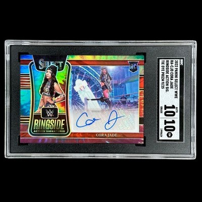 2022 Panini Select WWE Cora Jade RC Tie Dye /25 SGC 2x 10 Ringside Auto