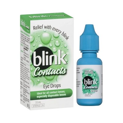 Blink Contacts Lubricating Eye Drops For All Contact Lenses 10ml