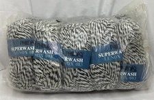 VTG NOS Phildar International Superwash Lenox 083 Black and White 10 skeins