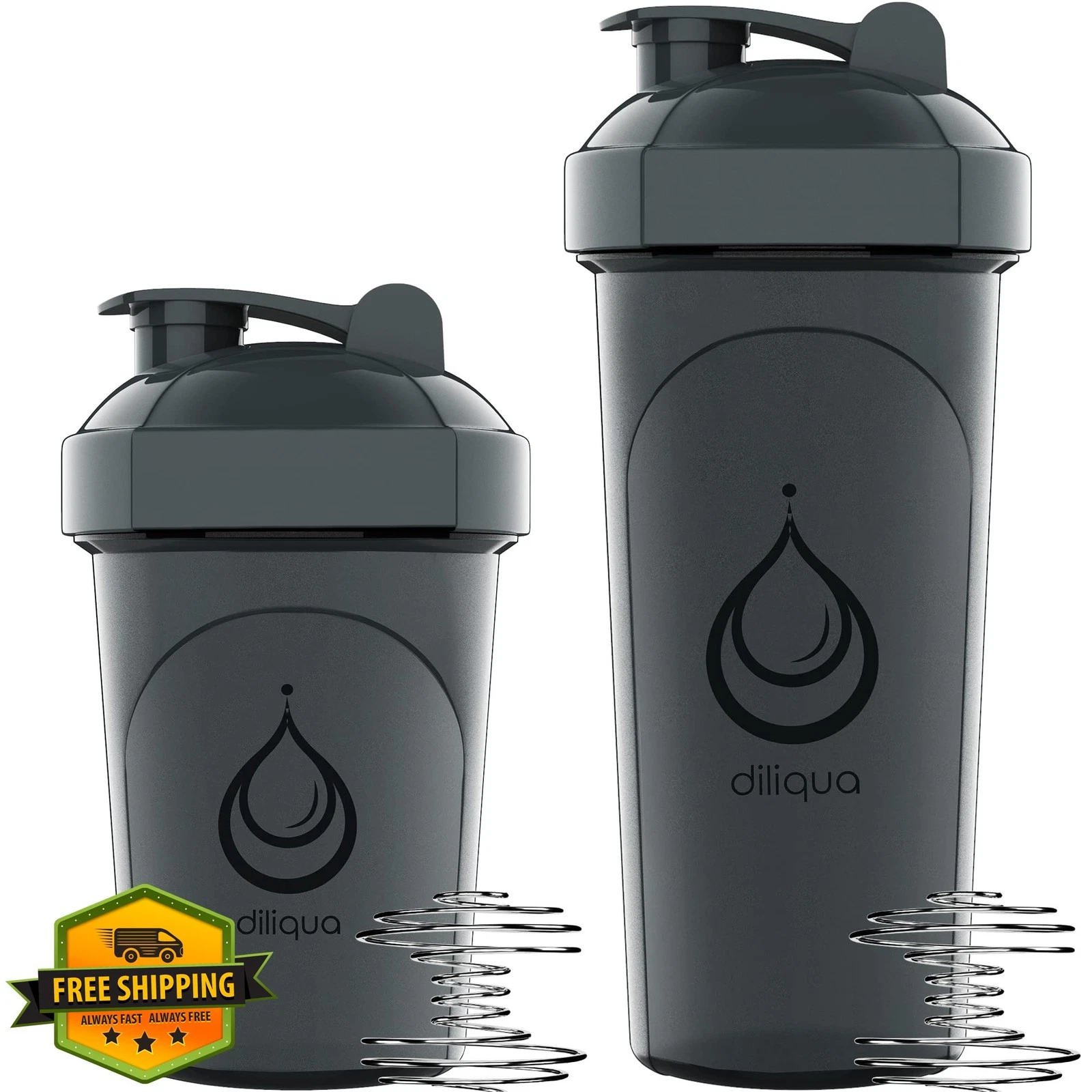 diliqua 10pk Shaker Bottles Wire Whisks Protein BPA-Free
Opens in a new window or tab