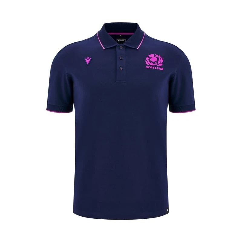RUGBY SCOTLAND – POLO TRAVEL COTTONPOLY SHIRT - MACRON - Season 2025/26