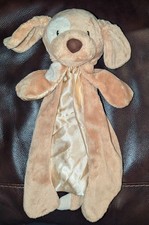 Baby Gund Spunky Huggybuddy Beige Puppy Dog Lovey Security Blanket Satin 15" -T