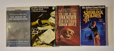 Sir Arthur Conan Doyle Sherlock Holms Lot of 4 Classic Paperback Novels