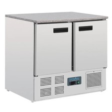 Polar G-Series Double Door Counter Fridge with Granite Work Top 240 Litre  CL108
